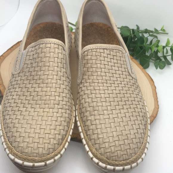 J/Slides Kelly Woven Leather Taupe  Slip On Sneakers-Size 7 - Picture 3 of 8